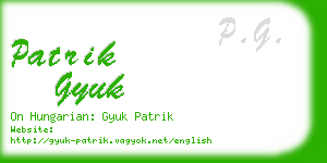 patrik gyuk business card